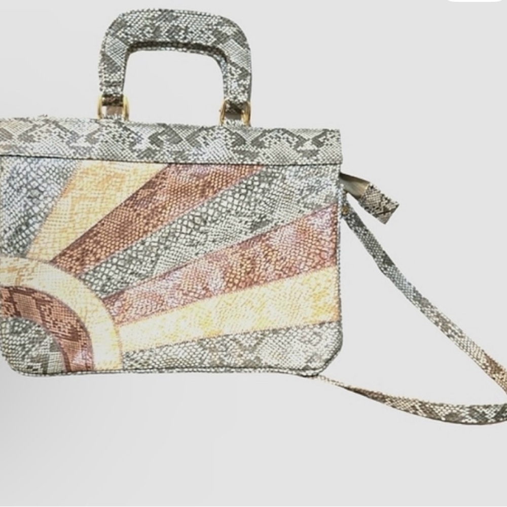 Stylish Snakeskin Patterned Women's Bag NWOT